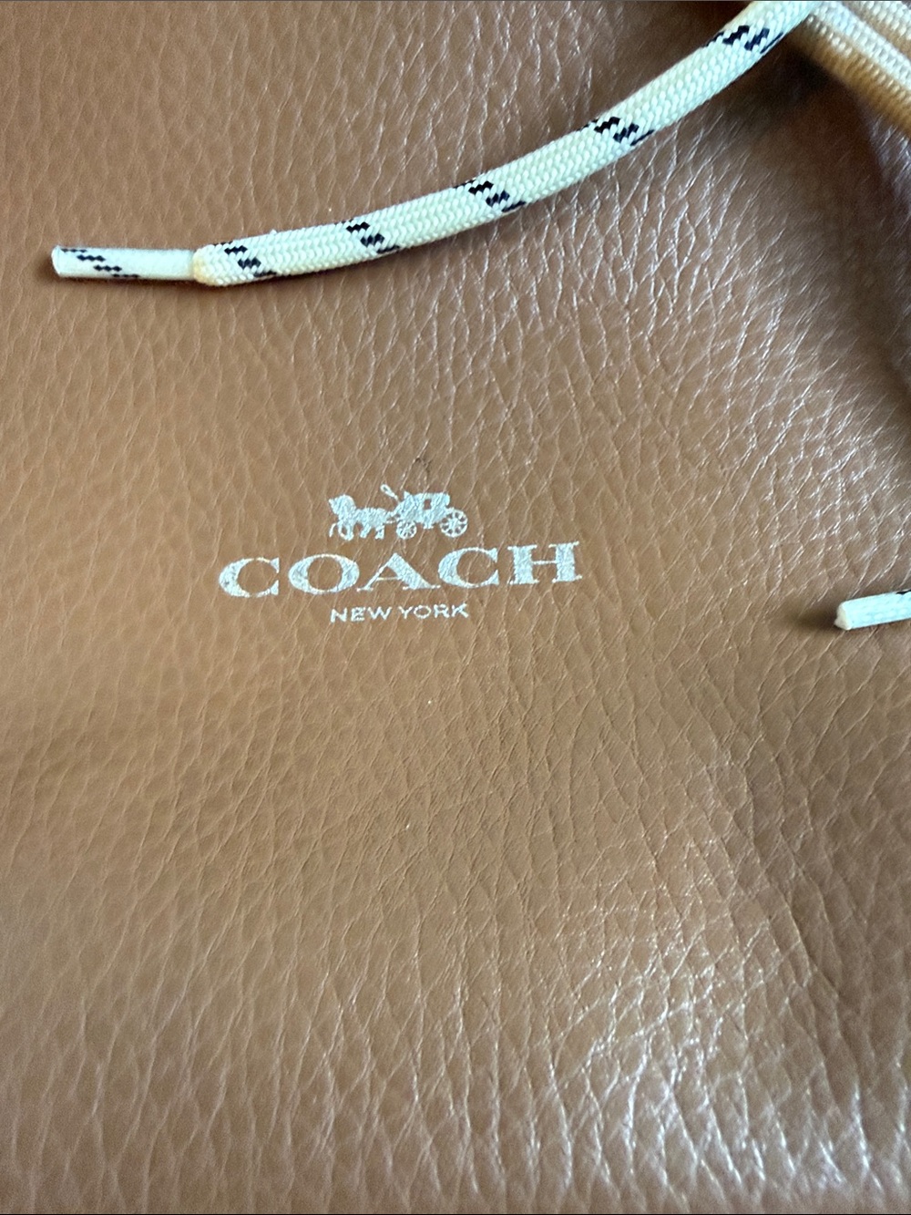 COACH Leather Derby Tote with Tassel & Charm - Picture 11 of 12